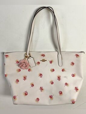 COACH Floral Pop Chalk Tote